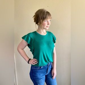 Banana Republic flutter sleeve sweater